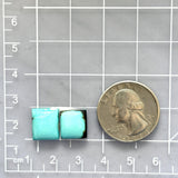 Small Sky Blue Square Kingman Turquoise, Set of 2 Dimensions