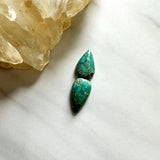 Small Bamboo Green Teardrop Bamboo Mountain Turquoise, Set of 2 Background
