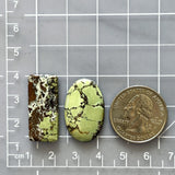 Large Sea Green Mixed Treasure Mountain Turquoise, Set of 2 Dimensions