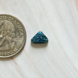 Small Ocean Blue Triangle Lander Blue Turquoise Dimensions