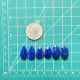 Medium Deep Blue Mixed Lapis Lazuli, Set of 6 Dimensions