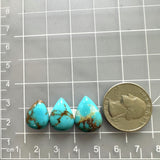 Small Sky Blue Teardrop Yungai Turquoise, Set of 3 Dimensions