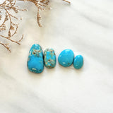 Medium Sky Blue Mixed Number 8 Turquoise, Set of 4 Background
