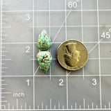 Small Mint Green Teardrop Namtso Lake Turquoise, Set of 2 Dimensions