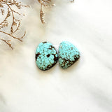 Medium Faint Blue Freeform Number 8 Turquoise, Set of 2 Background