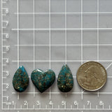 Medium Ocean Blue Mixed Ithaca Peak Turquoise, Set of 3 Dimensions
