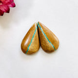 Medium Sky Blue Teardrop Royston Turquoise, Set of 2 Background