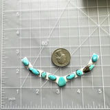 Small Sky Blue Mixed Yungai Turquoise, Set of 9 Dimensions