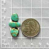 Small Sea Green Freeform Namtso Lake Turquoise, Set of 3 Dimensions