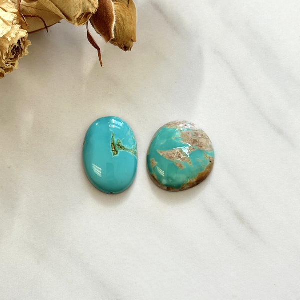 Medium Sky Blue Mixed Carico Lake Turquoise, Set of 2 Background