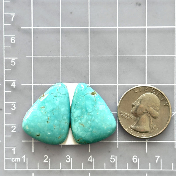 Large Sky Blue Triangle Number 8 Turquoise, Set of 2 Dimensions