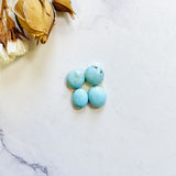 Small Sky Blue Round Lone Mountain Turquoise, Set of 4 Background