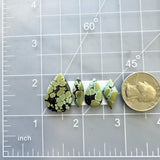 Small Sea Green Mixed Treasure Mountain Turquoise, Set of 4 Dimensions