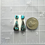 Medium Sky Blue Mixed Yungai Turquoise, Set of 4 Dimensions