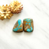 Large Sky Blue Mixed Royston Turquoise, Set of 2 Background