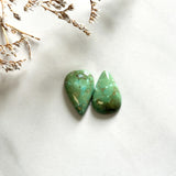 Small Sea Green Teardrop Namtso Lake Turquoise, Set of 2 Background
