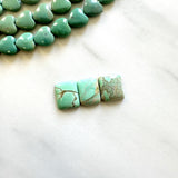 Small Mint Green Square Crescent Lake Variscite, Set of 3 Background