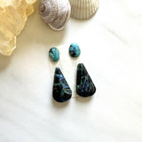 Small Mixed Mixed Mixed Turquoise, Set of 4 Background