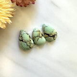 Medium Mint Green Teardrop Crescent Lake Variscite, Set of 3 Background