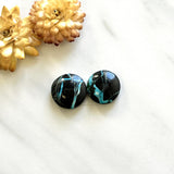 Medium Ocean Blue Freeform Blue Moon Turquoise, Set of 2 Background