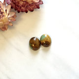 Small Earth Brown Oval Royston Turquoise, Set of 2 Background