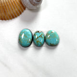 Small Sky Blue Freeform Tyrone Turquoise, Set of 3 Background