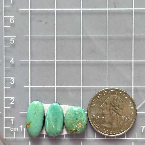 Small Mint Green Mixed Carico Lake Turquoise, Set of 3 Dimensions