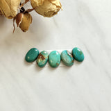 Small Sea Green Oval Tyrone Turquoise, Set of 5 Background