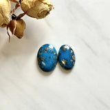 Large Ocean Blue Oval Ithaca Peak Turquoise, Set of 2 Background