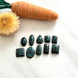 Small Bamboo Green Mixed Bamboo Mountain Turquoise, Set of 10 Background