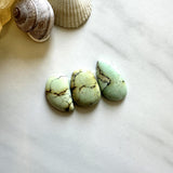 Medium Mint Green Mixed Crescent Lake Variscite, Set of 3 Background