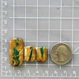 Medium Deep Green Freeform Royston Turquoise, Set of 3 Dimensions