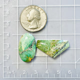 Large Mint Green Mixed Crescent Lake Variscite, Set of 2 Dimensions