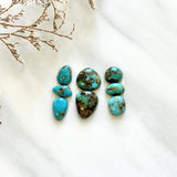 Small Sky Blue Mixed Number 8 Turquoise, Set of 8 Background