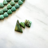 Small Sea Green Mixed Crescent Lake Variscite, Set of 3 Background