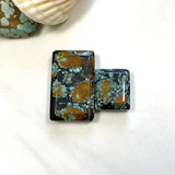 Medium Earth Brown Bar Treasure Mountain Turquoise, Set of 2 Background