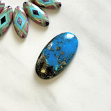 Large Ocean Blue Oval Ithaca Peak Turquoise