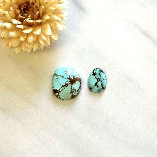 Medium Sky Blue Mixed Treasure Mountain Turquoise, Set of 2 Background