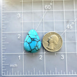 Large Sky Blue Teardrop Prince Egyptian Turquoise Dimensions