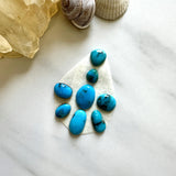 Small Sky Blue Mixed Blue Moon Turquoise, Set of 8 Background