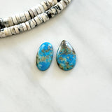 Large Sky Blue Mixed Ithaca Peak Turquoise, Set of 2 Background