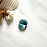 Small Ocean Blue Half Moon Yungai Turquoise, Set of 2 Background