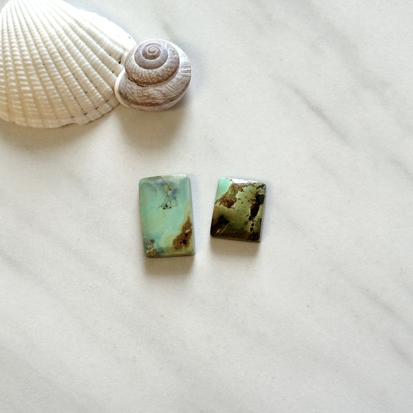 Medium Sea Green Bar Treasure Mountain Turquoise, Set of 2 Background