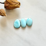 Small Sky Blue Mixed Sand Hill Turquoise, Set of 3 Background