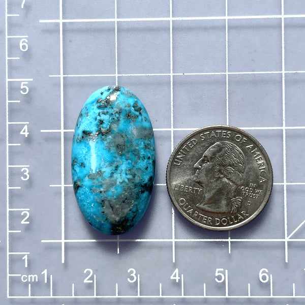 Large Ocean Blue Oval Ithaca Peak Turquoise Dimensions