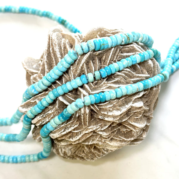 Sky Blue Sleeping Beauty Turquoise Rondelle Beads