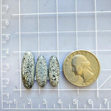 Small Purple Surfboard Purple Lavender Variscite, Set of 3 Dimensions