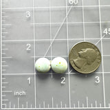 Small Faint Blue Round Sand Hill Turquoise, Set of 2 Dimensions