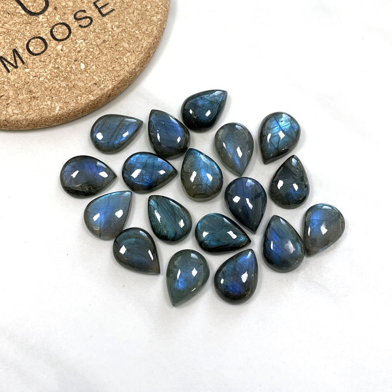 12x16mm Teardrop Labradorite, Set of 2