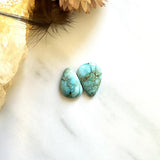 Small Sky Blue Teardrop Namtso Lake Turquoise, Set of 2 Background